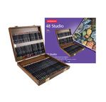 DERWENT - STUDIO - coffret bois 48 crayons de couleur