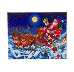 CRYSTAL ART Kit tableau broderie diamant 40x50cm Traineau Père Noël