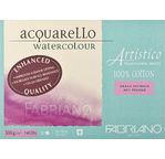 FABRIANO ARTISTICO WHITE- Bloc26x36-300g- 20 feuilles-grain satiné