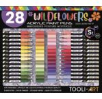 TOOLI Marqueur Acrylique Set Fleurs sauvages 28 couleurs EF 07mm