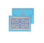 PAPERTREE LILY Mini Env. Message +carte 8,5 x 6 cm Turquoise