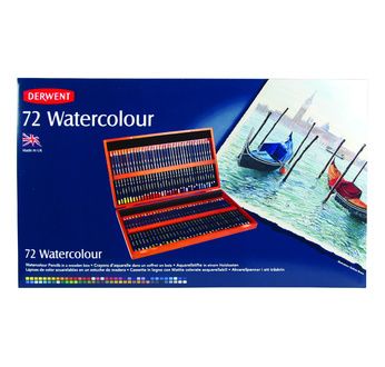 DERWENT - WATERCOLOUR - coffret bois 72 crayons couleur aquarellables