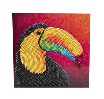 CRYSTAL ART Kit Carte à diamanter 18x18cm Toucan