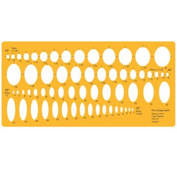 GRAPH'IT STUDYGRAPH Trace Ellipses 4 angles 20-30-40-50