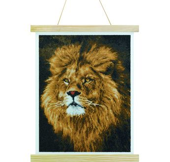 CRYSTAL ART Kit poster à diamanter 35x45cm Lion majestueux