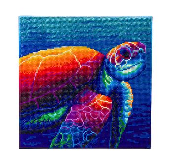 CRYSTAL ART Kit tableau broderie diamant 30x30cm Tortue