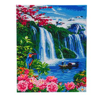 CRYSTAL ART Kit tableau broderie diamant 40x50cm Cascade