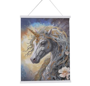 CRYSTAL ART Kit poster à diamanter 35x45cm Licorne