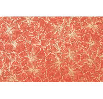 PAPERTREE 50*70 100g HIBISCUS Papier Rouge & Or