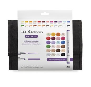 COPIC SKETCH 24 colours set comes with wallet