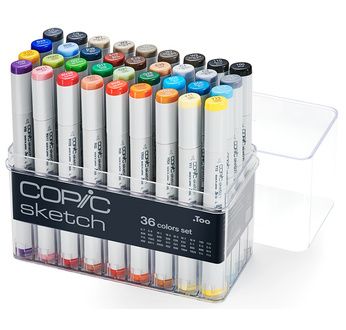 Set COPIC SKETCH 36 couleurs (dont 12 gris)