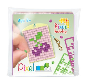 PIXEL Kit créatif porte-clé 4x3cm - Cerise