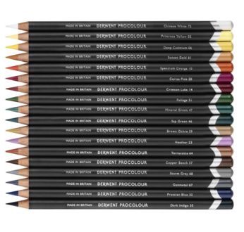 DERWENT - PROCOLOUR - assortiment 36 crayons à l'unité (2x6x36)