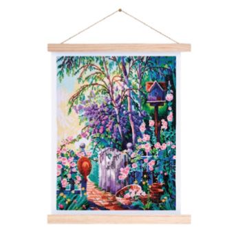 CRYSTAL ART Kit poster à diamanter 35x45cm Jardin romantique