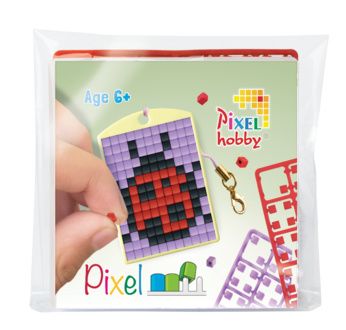 PIXEL Kit créatif porte-clé 4x3cm - Coccinelle