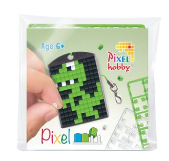 PIXEL Kit créatif porte-clé 4x3cm - Dinosaure