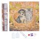 CRYSTAL ART Kit tableau broderie diamant 30x30cm Chat & chien panier