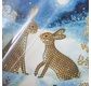 CRYSTAL ART Kit carte broderie diamant 18x18cm Lapins clair de lune