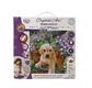 CRYSTAL ART Kit tableau broderie diamant 30x30cm Chien & fleurs