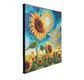 CRYSTAL ART Kit tableau broderie diamant 30x30cm Champs de tournesol